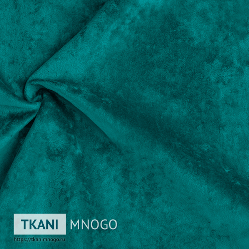 Фото ткани велюра “022” (однотонный синий)