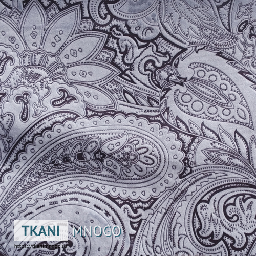 Фото обивки велюра Роял “RJB15-6” (огурцы синий)