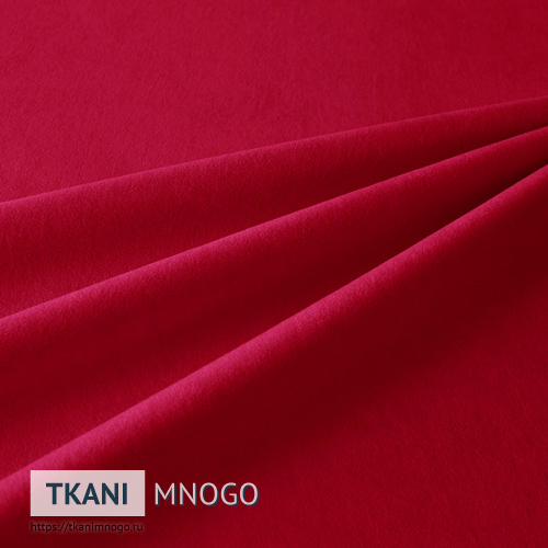 Фото обивки велюра “Lion 303” (однотонный красный)